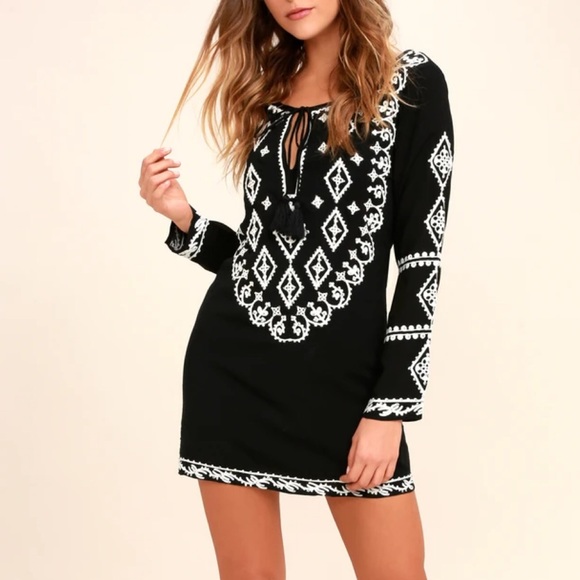 Lulus Bohemian “Vacay Days” Embroider Shift Dress - Picture 12 of 12